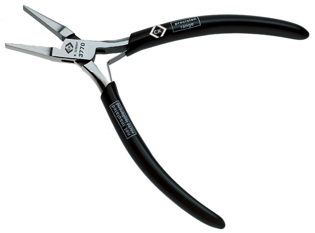 C.K Classic T3770 120mm Precision Flat Nose Pliers,Silver