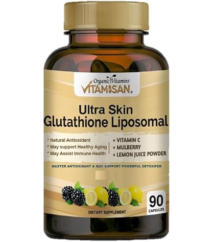 VITAMISAN Glutathione Liposomal, NAC, Milk Thistle, Collagen, Total, 90 Capsules, Made in USA, Fresh : Health & Household