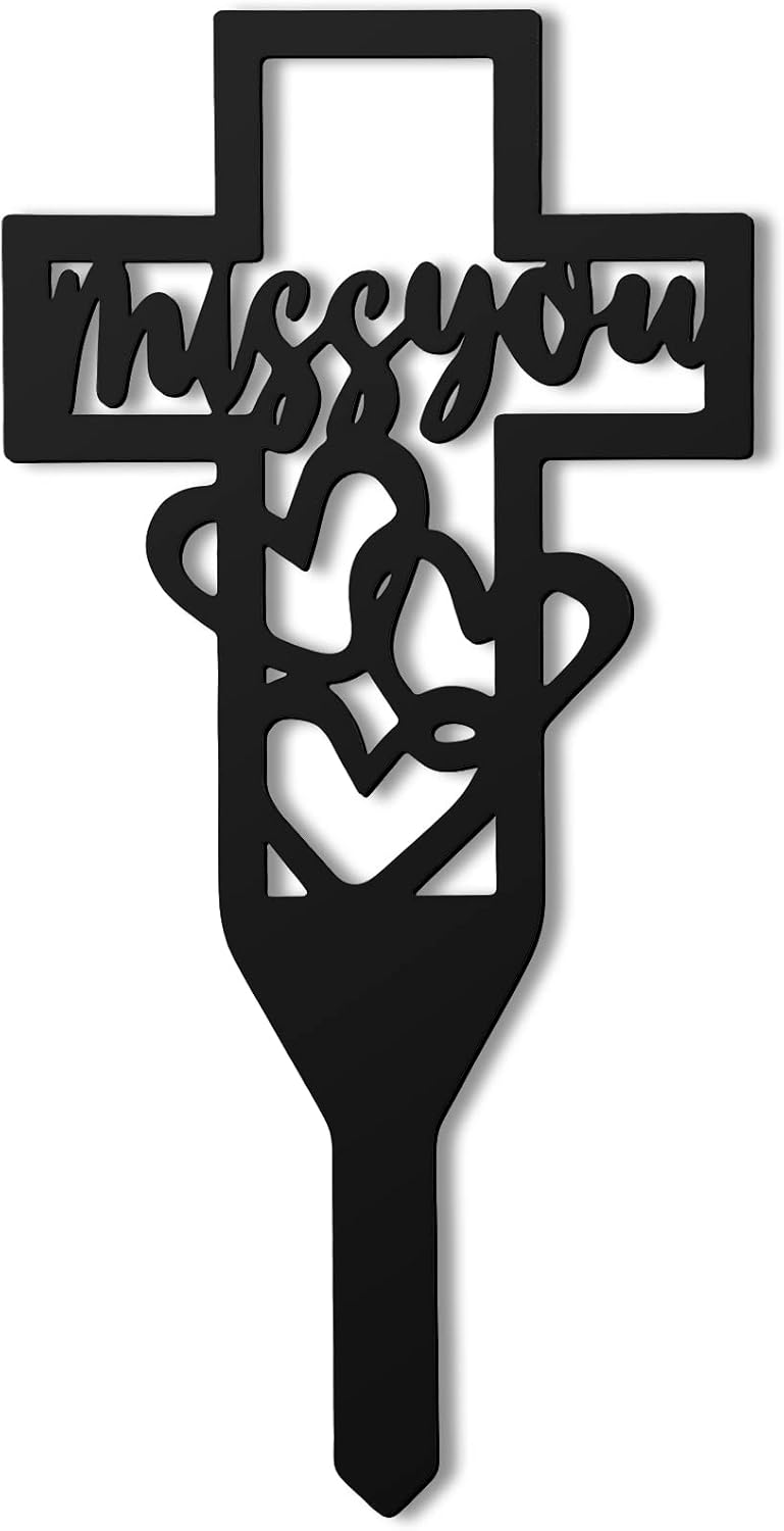 Decorative Garden Stakes - Queekay Cardinals Grave Markers for Cemetery Cardinals Memorial Gift Christmas Cardinals Decoration Memorial Stakes I Have an Angle in Heaven Sympathy Graves Stakes for Garden (Miss You)