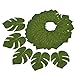 Blue Panda 60-Pack Tropical Artificial Palm Leaves for Party Decorations and Crafts