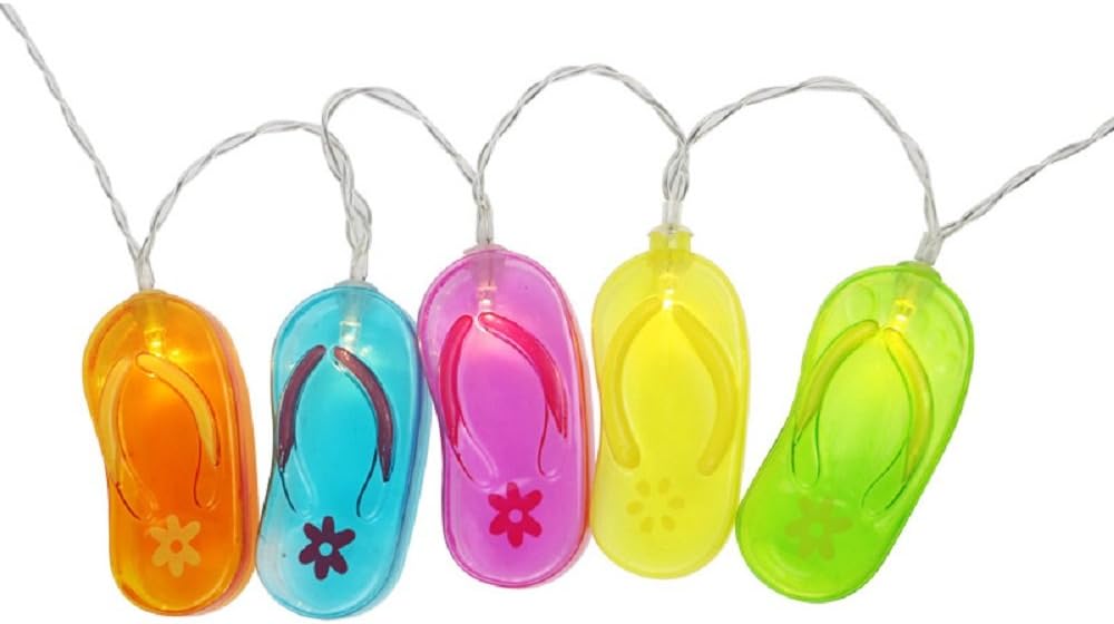 9.8ft Plastic Flip Flop Party String Lights Beach Luau Pool Decor, Best
