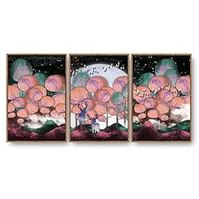 3 Piece Framed Canvas Home Artwork Decoration Abstract Nature Landscape Canvas Wall Art for Living Room, Bedroom - 16"x24"x3 Panels