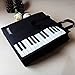 Piano Keys Music Waterproof Oxford Cloth Handbag Shoulder Tote Shopping Bag Gift (Black-MG-339)
