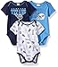 NFL Tennessee Titans Boys Short Sleeve Bodysuit (3 Pack), 3-6 Months, Navy