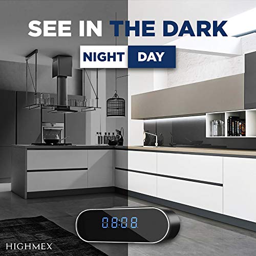 Mini Spy Hidden Camera Clock - Nanny Cam, Wireless IP Best Digital Small Full HD 1080P with WiFi, Motion Detection & Night Vision
