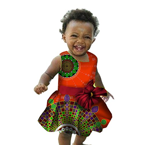 BabyGirls Vintage Dresses African Toddler Stylish Floral Printed Newborn Dashiki Mini Skirt wyt38