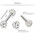 Jstyle 316L Stainless Steel Body Jewelry 14G Nipple Rings Piercing Jewelry Barbell Crystal Ball Disco Bar Pairs