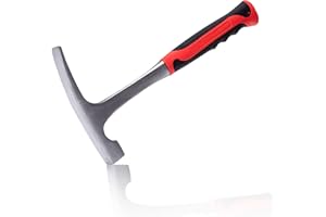 WISEPRO 13Inch Rock Pick Hammer, 21 oz All Steel, Gold Finish, Geology Hammer with Square Impact Surface and Blunt Head, Ideal for Mining, Exploration and Construction