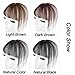Stamped Glorious Real Human Hair Clip on Bangs Topper 3D Hand Made Air Bangs Crown Wiglet Hairpieces for Women(Auburn)