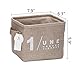 Sea Team Foldable Mini Square New Multi-Colored 100% Natural Linen & Cotton Fabric Storage Bins Storage Baskets Organizers for Shelves & Desks - Set of 4
