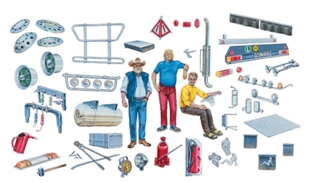 Italeri 0720 Truck Accessories, Scale 1:24, Plastic Model Kit