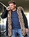 Aofur Mens Winter Warm Thick Faux Fur Slim Trench Coat Long Jacket Parka Hooded Pea Coat Winter Coat S-XXXL