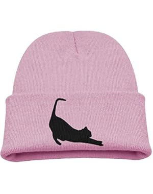 Stretching Cat Silhouette Infant Toddler Baby Soft Cute Lovely Newborn Kids Hat Beanies Caps For Baby Boys Girls