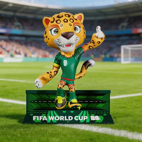 Sanyetral FIFA World Cup 2026 3-Piece Multi-Coloured Mascot Figurines, Includes Clutch, Zayu, Maple, Short B Game (6 cm)