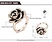 Winter.Z Noble and Elegant Ladies Jewelry Popular Explosion Models Austria Crystal Rose Gold Black Rose Ring Wedding