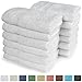 SALBAKOS - Premium Washcloths 12 Pack Set, 100% Turkish Cotton, Highly Absorbent & Quick Dry, Face Towels Wash Cloths for Hotel, Spa & Gym | 13