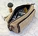 Dopp Kit Men's Travel Toiletry Bag Canvas & Leather with Waterproof Lining & YKK Zipper