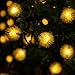 Qedertek 2 Pack Chuzzle Ball Solar String Lights, 15.7ft 20 LED Lights for Indoor/Outdoor, Home, Lawn, Garden, Wedding, Patio, Party, and Holiday Decorations (Warm White)