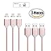 Netdot 3 Pack 2nd Generation Magnetic USB Charger Cable Adapter for iPhone 5, 5c, 5s, SE, 6, 6 Plus, 6s, 6s Plus, 7, 7 Plus (3 Pack rose gold)