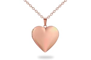 PHOCKSIN Locket Necklace for Women Black/Gold/Silver Locket Necklace for Girls Oval/Round/Heart Photo Necklace With Picture Inside Birthday Gifts for Women
