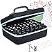Essential Oil Carrying Organizer Storage Case (Carry Handle On Top) Holds 48-68 Small Bottle Box/Roller Bottles for 5ml 10ml 15ml 20ml 30ml /1oz with Free Writable Labels Opener