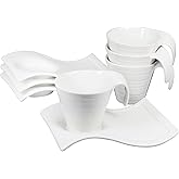 Creativity Home Porcelain Coffee cup and saucer Mugs,5.17 Ounce, Savor Espresso Mugs Cups for Latte, Hot Tea, Cappuccino, Mocha, Cocoa, Mugs Set
