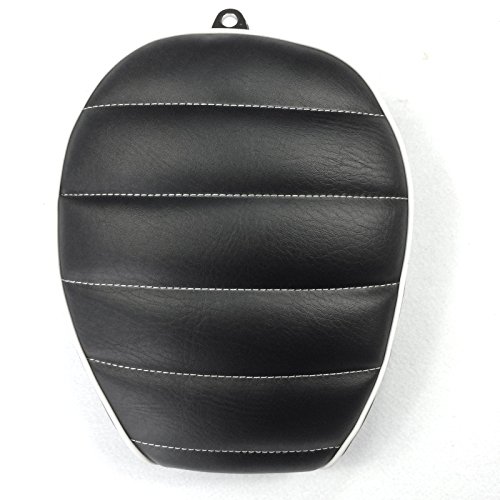 HK Motorcycle Black Custom Back Solo Passenger Cross Stripe Style Leather Seat For 2010 2011 2012 2013 2014 2015 Harley Davidson XL1200X X48 X72 - Thumbnail 6