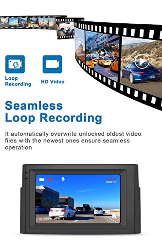 Dash Cam for Cars 1080P FHD CHORTAU Dash Camera for Cars 3 inch Dashcam with Super Night Vision, 170°Wide Angle, Parking Monitor, Loop Recording