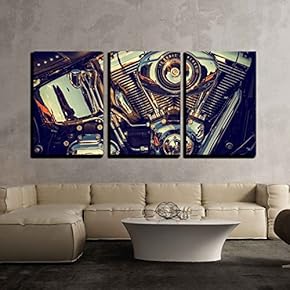 Vintage Motorcycle Engine Power - Canvas Art