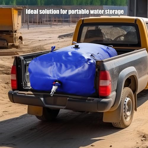 Drado Réservoir d'eau Pliable PVC Portable Sac d'eau avec Valve d'arrêt, Sac d'eau de Camping Sac de Stockage d'eau d'urgence pour Transport de Liquides de Stockage Jardin Extérieur