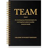 PUVOXHO Team 160 Blank Pages Spiral Notebook, New Job Gifts for Employee, New Employee Welcome Gifts, Employee Thank You Gifts, Team Appreciation Gifts for Coworker Colleagues