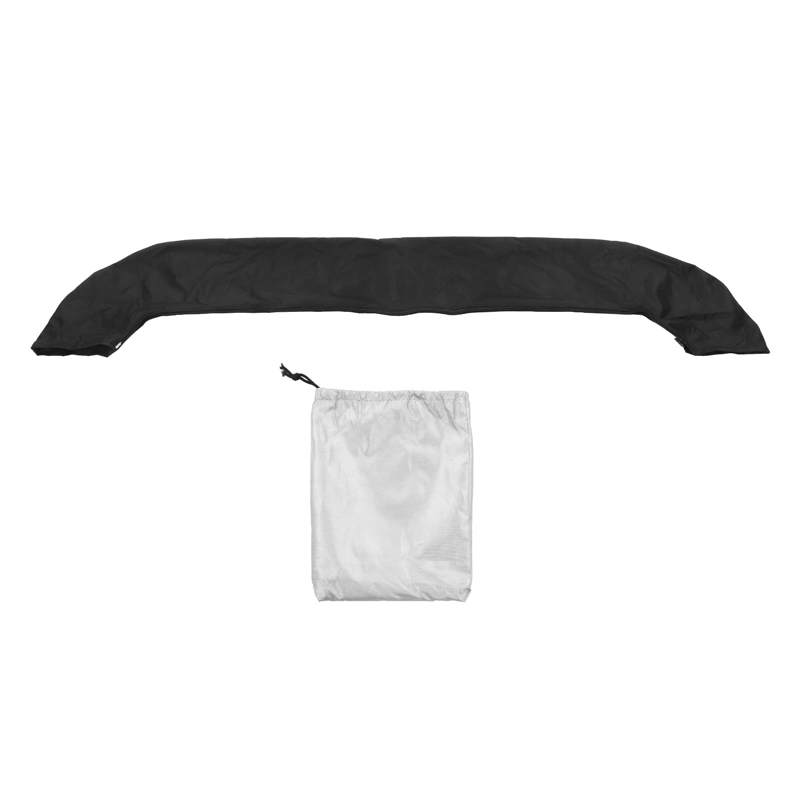 Bimini Top Storage Boot Cover Oxford Cloth Bimini Top Replacement Cover Foldable Bimini Top Boot Cover for Boat Black Sun Shade Boat Canopy Storage Cover for Kayak, Canoes, Pontoon Square Tube
