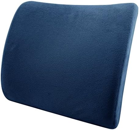 Benovate Premium Lumbar Positioning Support Back Cushion Foam with Strap - Memory Foam Lower Back Pillow – Backrest Helps Support Correct Posture for Back Pain