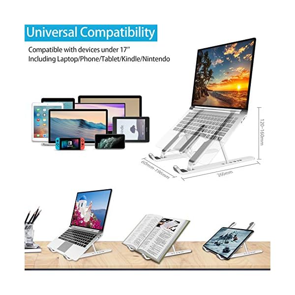 JPARR-Laptop-Stand-Ventilated-Laptop-Computer-Stand-Portable-Foldable-Desktop-Laptop-Riser-8-Angle-Adjustable-Notebook-Mount-Compatible-with-Laptop-Tablet-Phone JPARR Laptop Stand, Ventilated Laptop Computer Stand, Portable Foldable Desktop Laptop Riser, 8-Angle Adjustable…