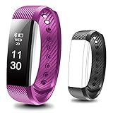 Waterproof Fitness Tracker, Besyoyo Smart Bracelet with Sleep Monitor, Sports Activity Tracker Pedometer Calories Counter Smart Watch for Kids Women Men, with Replacement Band for IOS & Android