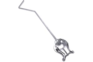 TUOREN 3/4 Vertical Keys Euphonium Marching Clamp-On Silver Metal Plating Marching Music Clip for Vertical Keys Euphonium, Baritone Horn 33cm