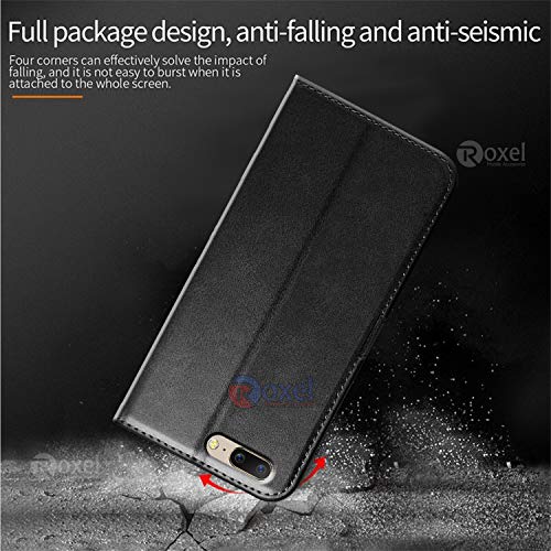 Roxel Vintage Leather Flip Cover Case Compatible with OnePlus 5 | Inner TPU | Foldable Stand | Magnetic Closure | Wallet