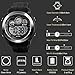Digital Sports Watch Electronic Waterproof LED Military Big Face Light Black Teenager Boy's watch (silver)