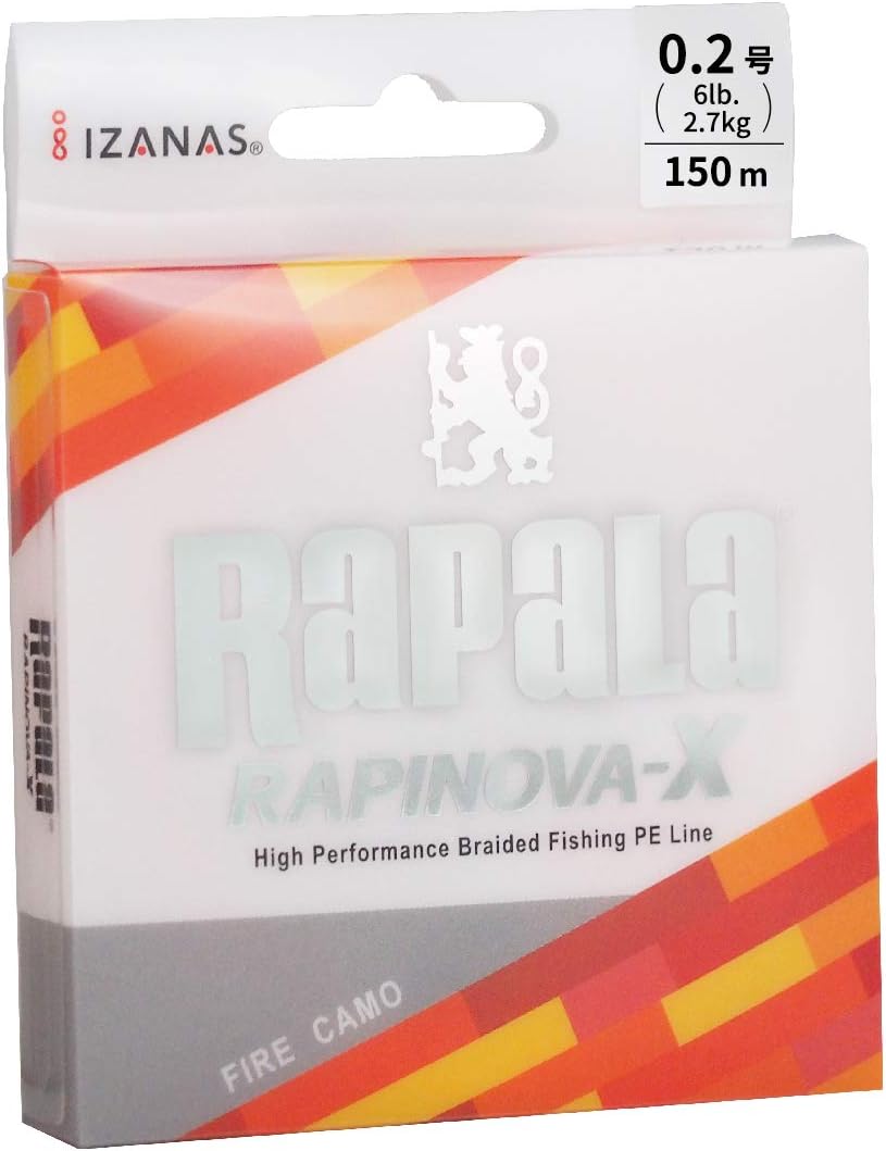 Amazon Rapala ラパラ Peライン ラピノヴァx カモパターン 150ｍ 0 2号 6 0lb 4本編み ファイヤカモ Rlx150m02fc ラパラ Rapala ライン
