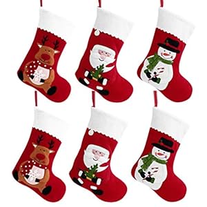 EXCEART 6 Stks Kerstkousen Decoratie Opknoping Vilten Kousen Kerstboom Kousen Voor Kerstfeest Thuis Kinderen Gunst Decoratie