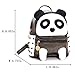 Panda Backpack Purse Cute Waterproof Leather Small Travel Bag Adorable Gift Cinnamon