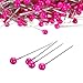 KINGSO 800pcs Round Pearl Head Dressmaking Pins Weddings Corsage Florists Sewing Pin Rose Red