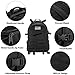 Aurosports Military Tactical Backpack 3 Day Assault Pack Molle Waterproof With Velcro Patch for Hiking Camping Trekking Hunting Travel, Black,40L/55L