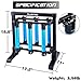PLUSINNO Fishing Rod Rack, Metal Aluminum Alloy Fishing Rod Stand Organizer, Hold Up to 6 Rods, Fishing Rod Storage Holder for All Type Fishing Pole Gear Garage