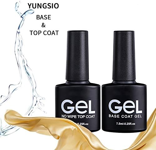 7.5ml Base Gel and Top Coat Gel Varnish Set YUNGSIO UV LED Soak Off Long Lasting Gel Polish