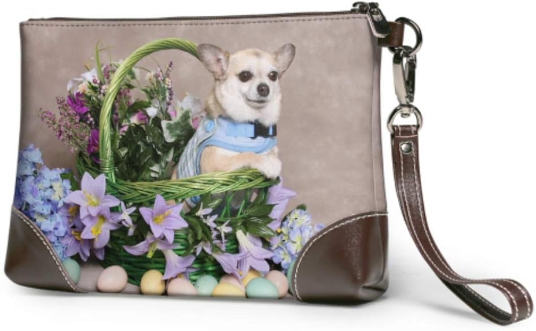Soft Waterproof Large Wristlet Wallet Cute Puppy In The