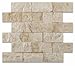 Ivory Travertine 2 X 4 Split-Faced Brick Mosaic Tile - 6