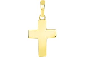 RELIGIOUS BY JEWELRY AMERICA Solid 14k Yellow Gold Plain Petite Cross Charm Pendant