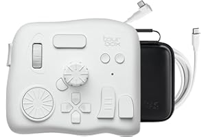 TOUR BOX TourBox Elite - Bluetooth Video Editing Controller Color Grading Speed Editor, Intuitive Control, Professional Digital Creator Console for DaVinci, Premiere, Final Cut Pro and More, Mac/PC (White Set)