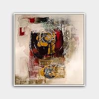 Framed Canvas Wall Art Modern Texture Painting Canvas Prints Home Artwork Decoration for Living Room,Bedroom - 16x16 inches